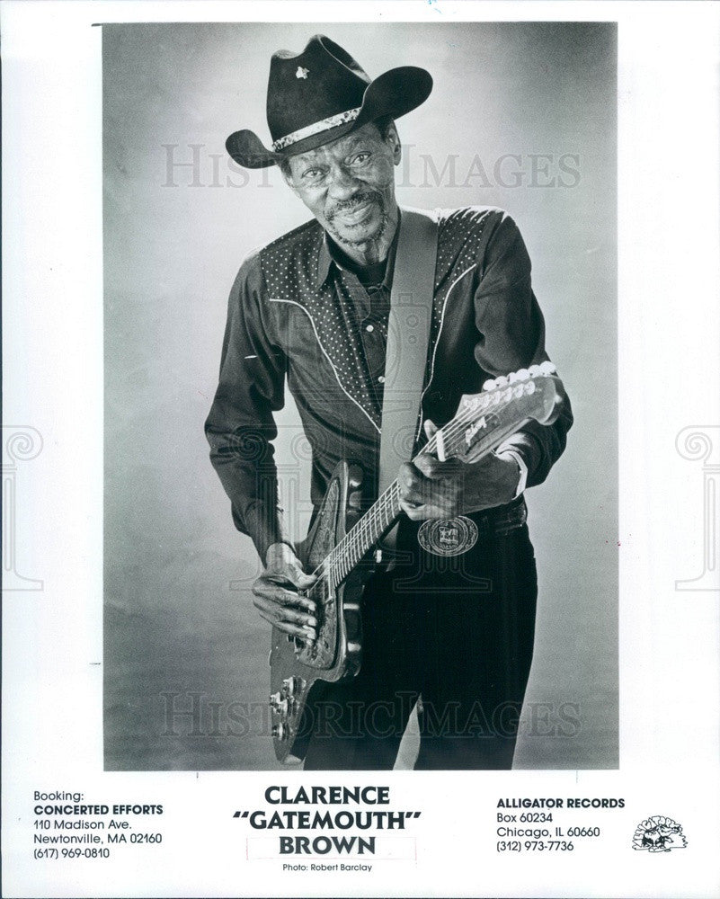 1990 Blues/Swing/Country/Cajun Musician Clarence Gatemouth Brown Press Photo - Historic Images