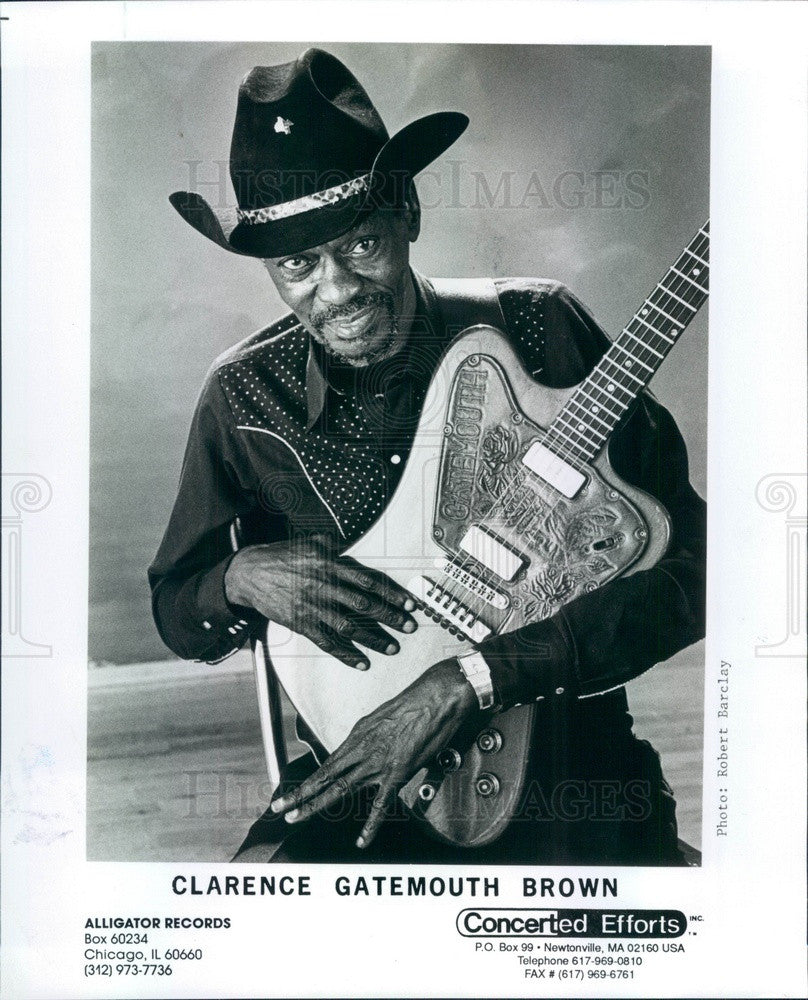 1996 Blues/Swing/Country/Cajun Musician Clarence Gatemouth Brown Press Photo - Historic Images