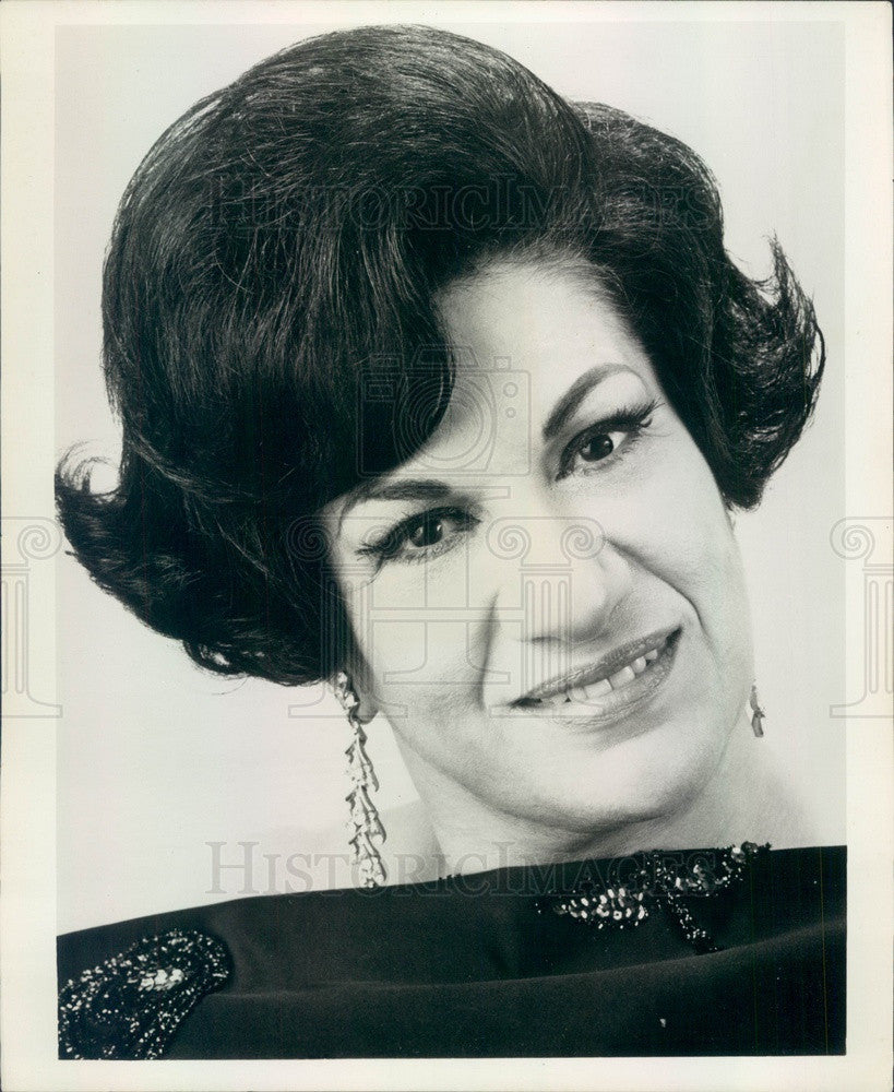 1968 Opera Contralto Lili Chookasian Press Photo - Historic Images