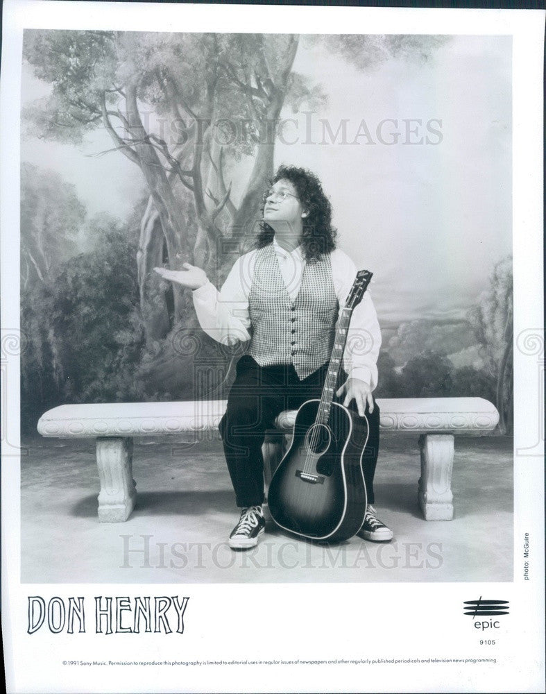 1991 Grammy Award Winning Singer/Songwriter Don Henry Press Photo - Historic Images