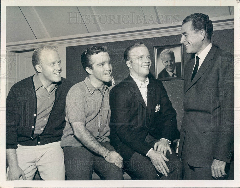 1961 Journalist Charles Collingwood &amp; Bing Crosby&#39;s Sons Phillip Press Photo - Historic Images