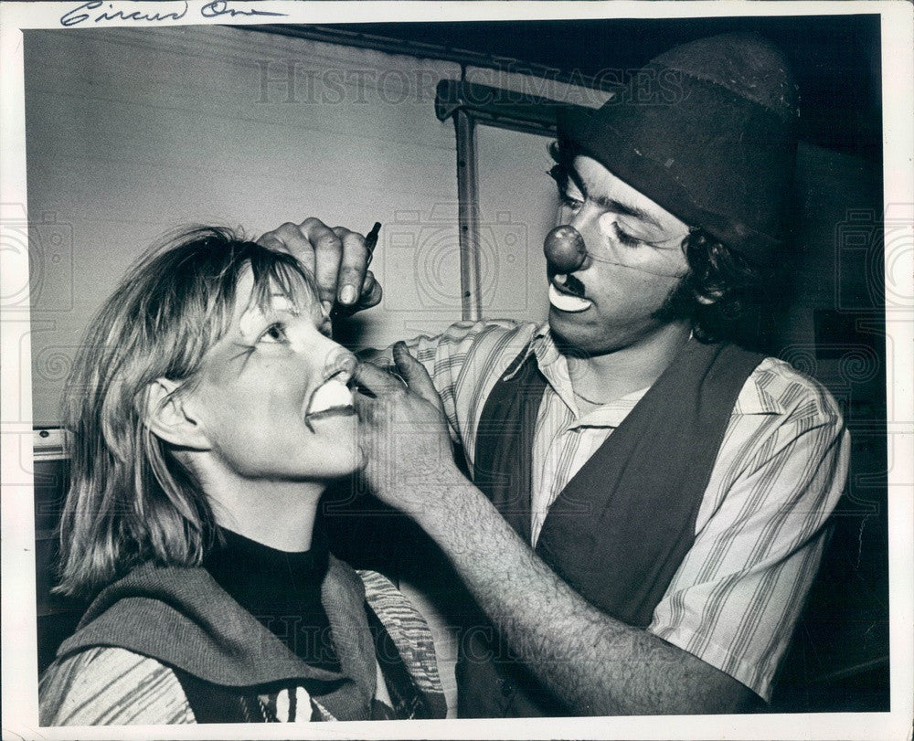 1978 Largo, Florida Great Ron Morris Circus Clown J.P. & Bobo Press Photo - Historic Images