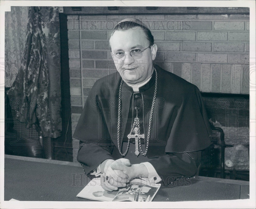 1950 Detroit, MI Bishop Stephen Woznicki Press Photo - Historic Images