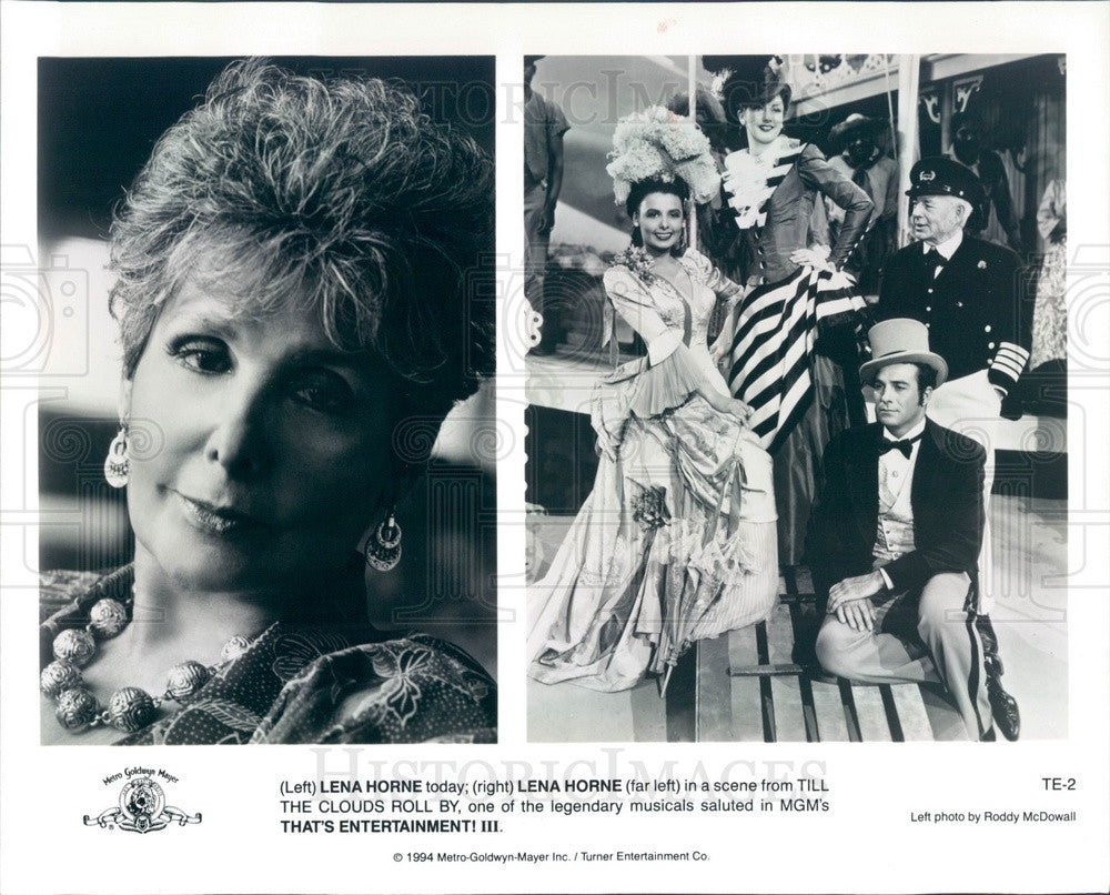 1994 Singer & Actress Lena Horne in Scene From That's Entertainment Press Photo - Historic Images