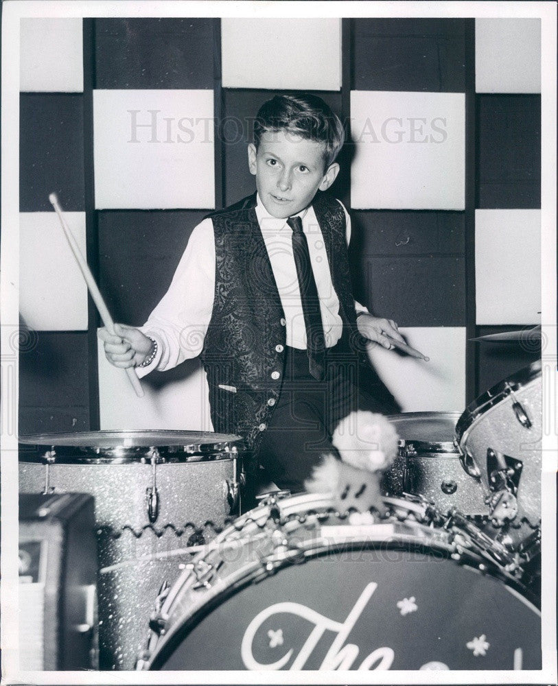 1965 Detroit, Michigan Drummer Wally Brookshire Press Photo - Historic Images