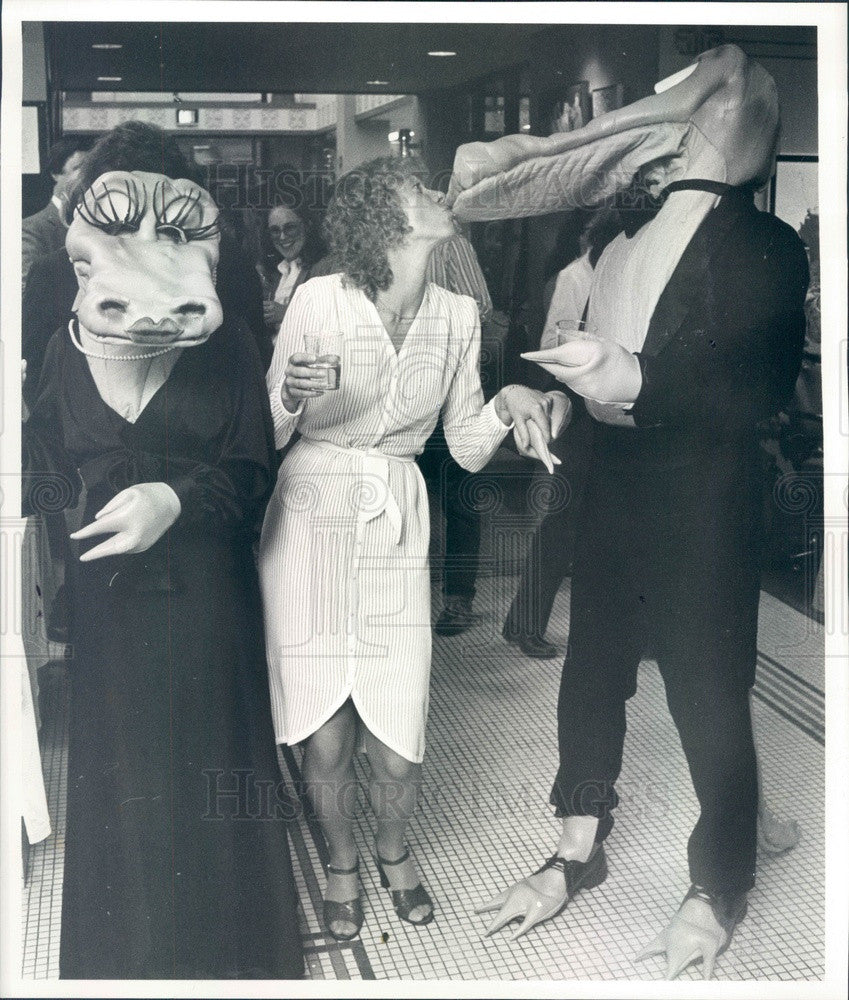 1982 Denver, CO Artist Meg Biddle, Rebecca Howard & Chip Ransford Press Photo - Historic Images