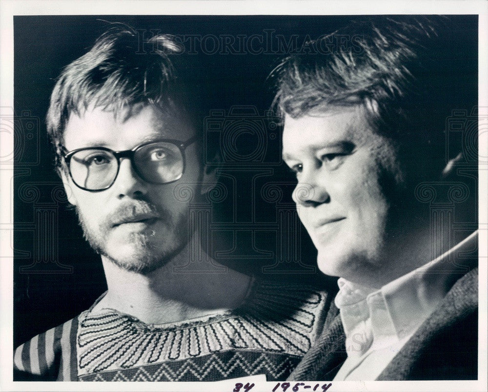 1986 Comedians Don Becker & Louie Anderson Press Photo - Historic Images