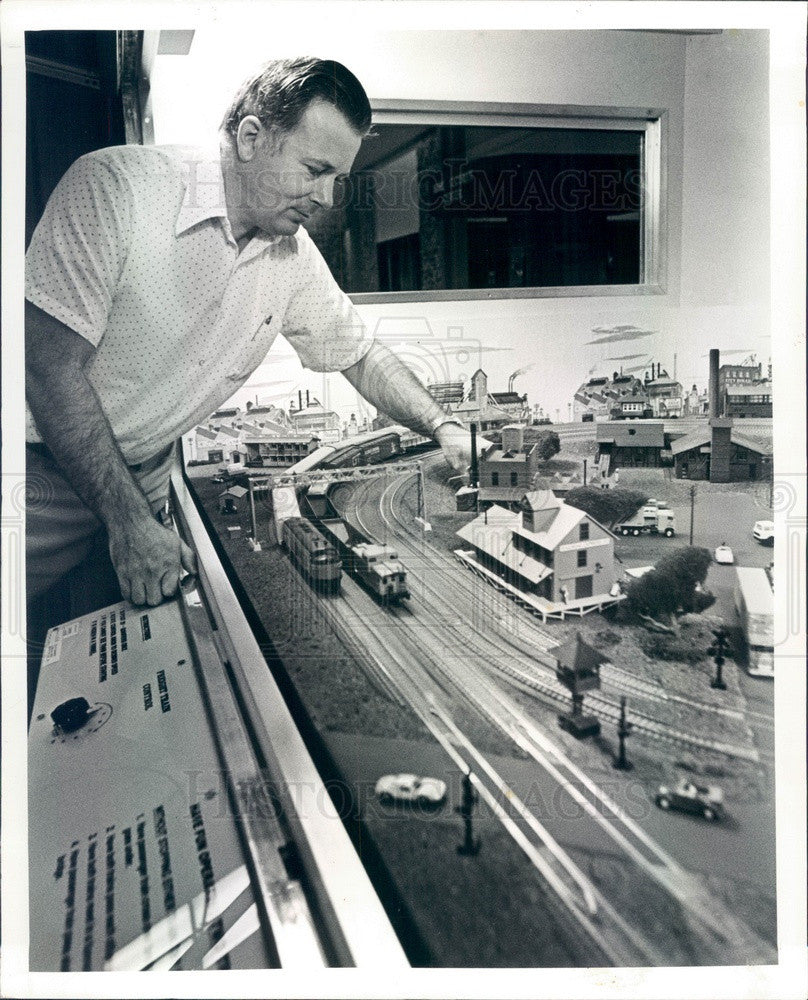1980 Clearwater, FL Coin-Operated Model Train Layout by Doug Weeks Press Photo - Historic Images