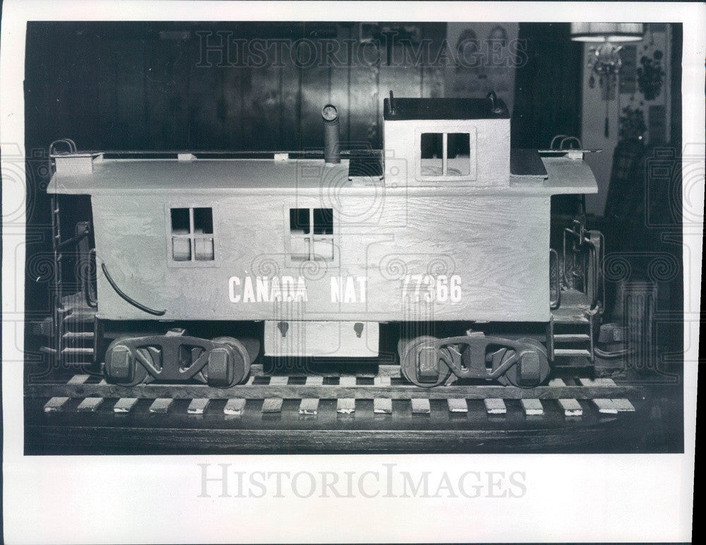 1980 Citrus Springs, Florida Canadian Caboose Model Train Car Press Photo - Historic Images
