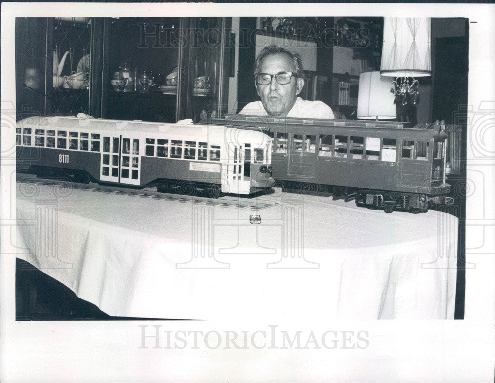 1980 Citrus Springs, Florida Model Train Enthusiast Nick Vaccaro Press Photo - Historic Images