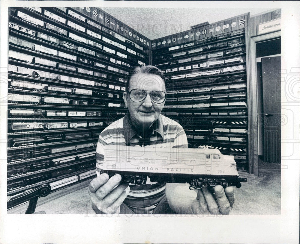 1978 Largo, Florida Model Train Enthusiast Max Davis Press Photo - Historic Images