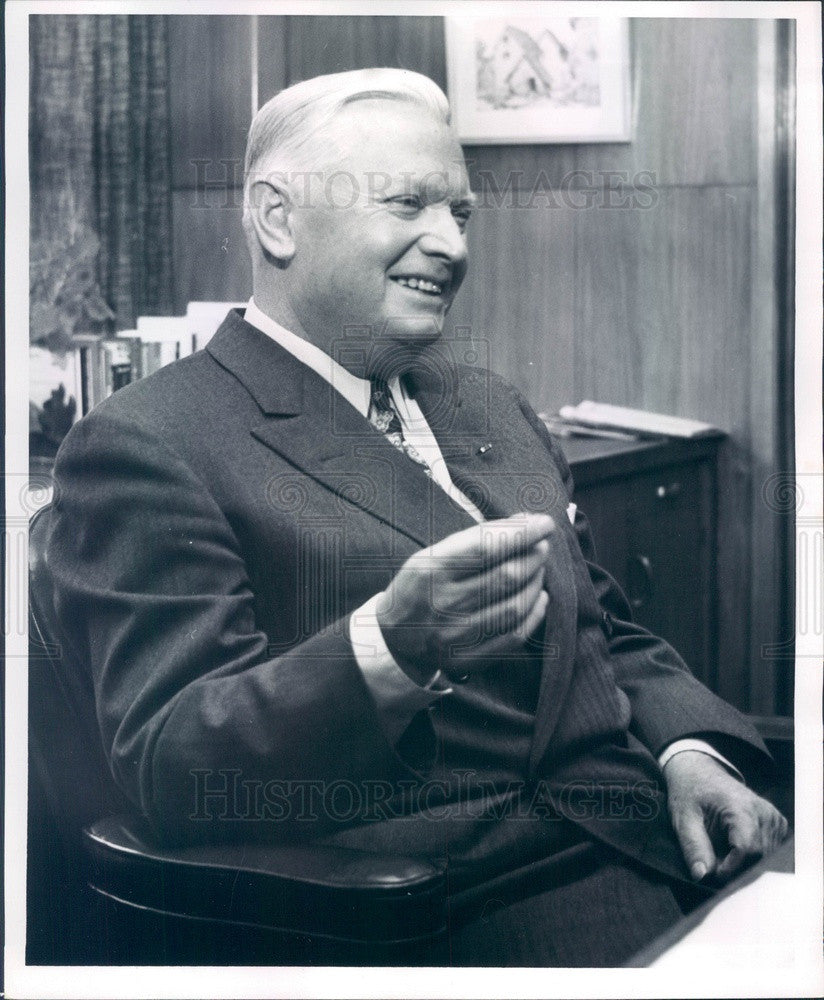 1963 Detroit, Michigan Edison President Walker Cisler Press Photo - Historic Images