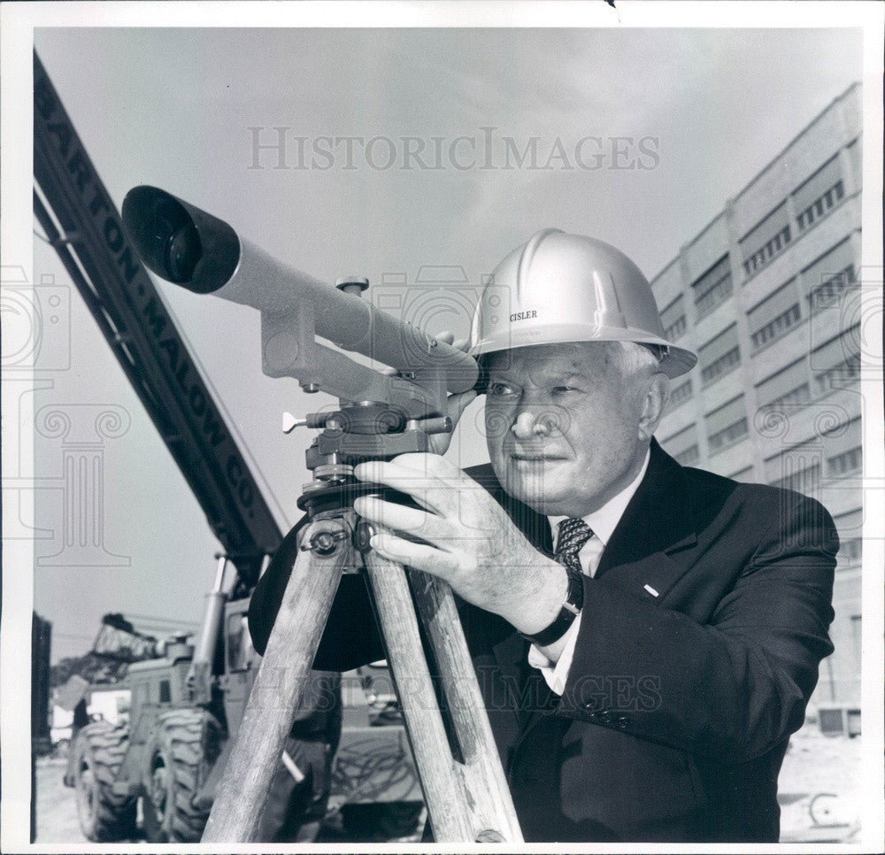 1971 Detroit, Michigan Edison President Walker Cisler Press Photo - Historic Images