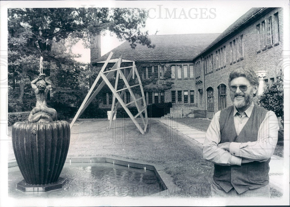 1977 Bloomfield Hills, MI Cranbrook Art Academy President Roy Slade Press Photo - Historic Images
