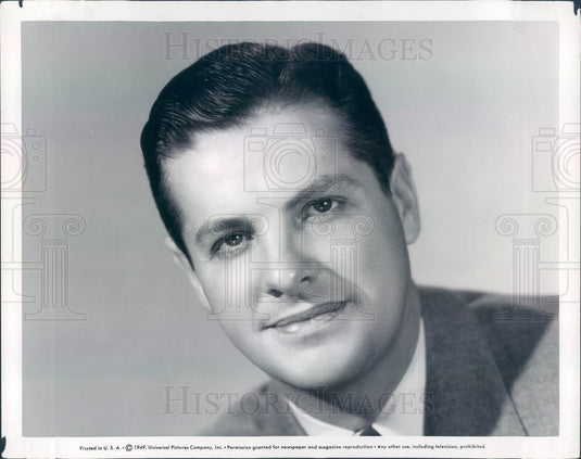 1949 Hollywood Actor Robert Cummings Press Photo - Historic Images