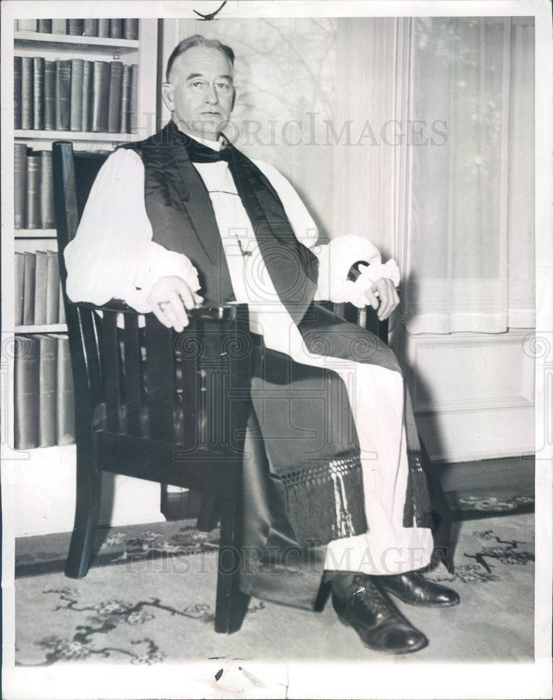 1937 NY Episcopal Suffragan Bishop Frank Whittington Creighton Press Photo - Historic Images