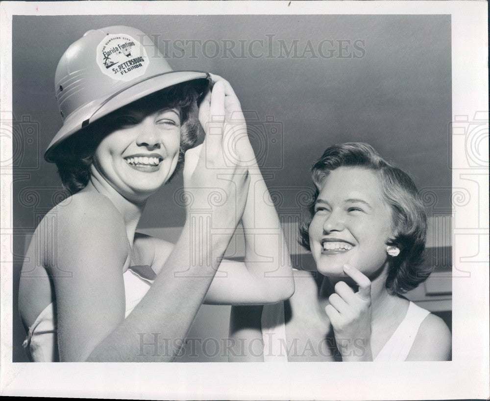 1956 St Petersburg, Florida Funtime Volunteer Pat McCabe Press Photo - Historic Images