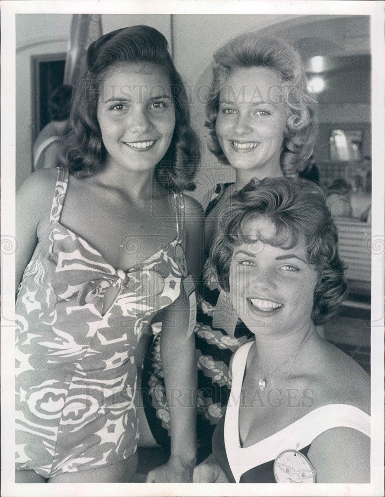 1961 St Petersburg, Florida Funtime Aquatic Queen Contestants Press Photo - Historic Images