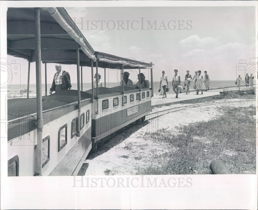 1959 Florida, Fort De Soto Park Railroad on Mullet Key Press Photo - Historic Images