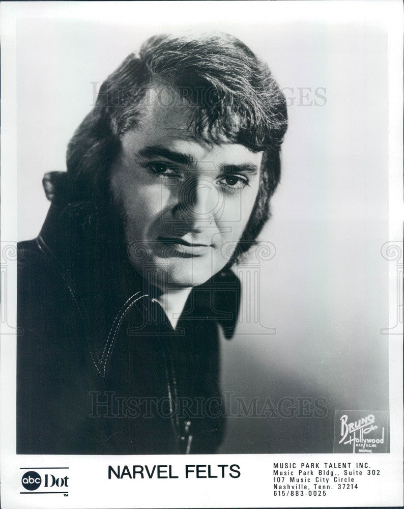 1976 American Country Music Singer Narvel Felts Press Photo - Historic Images