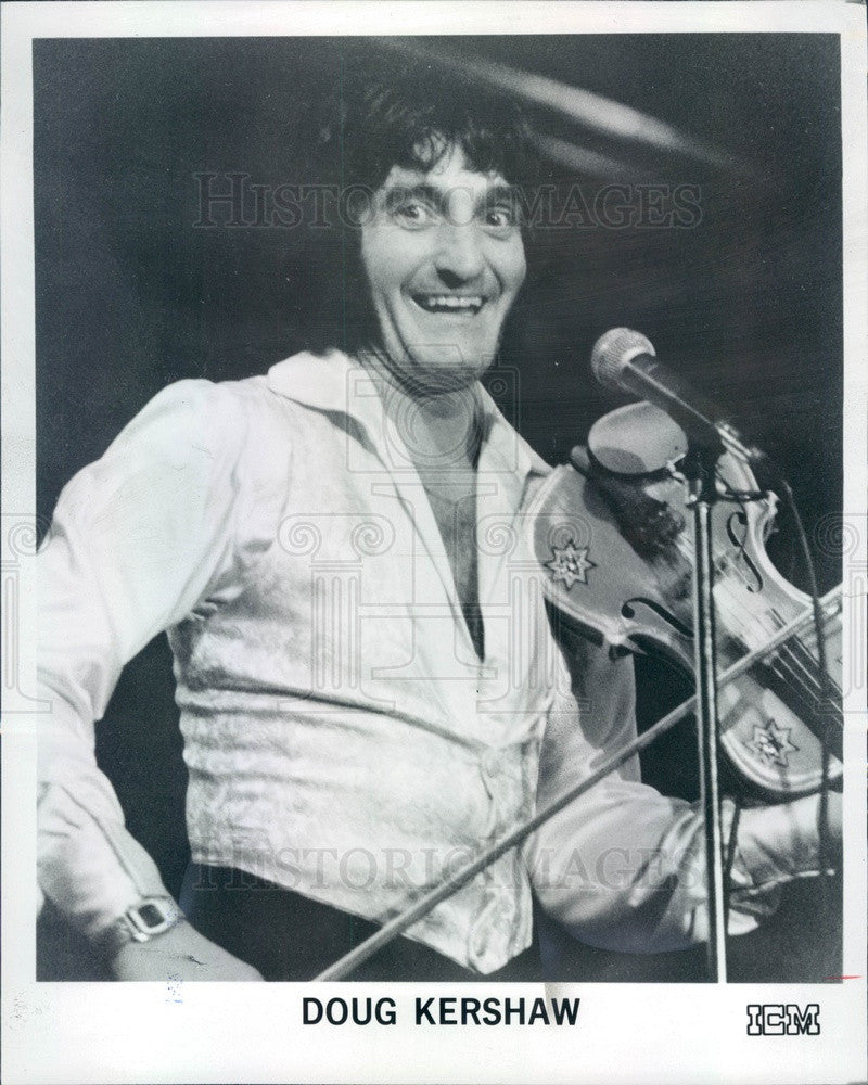1981 American Fiddle Player Doug Kershaw Press Photo - Historic Images