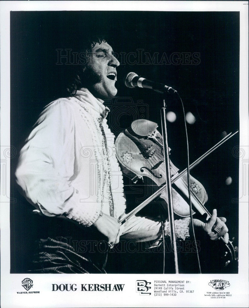 1978 American Fiddle Player Doug Kershaw Press Photo - Historic Images