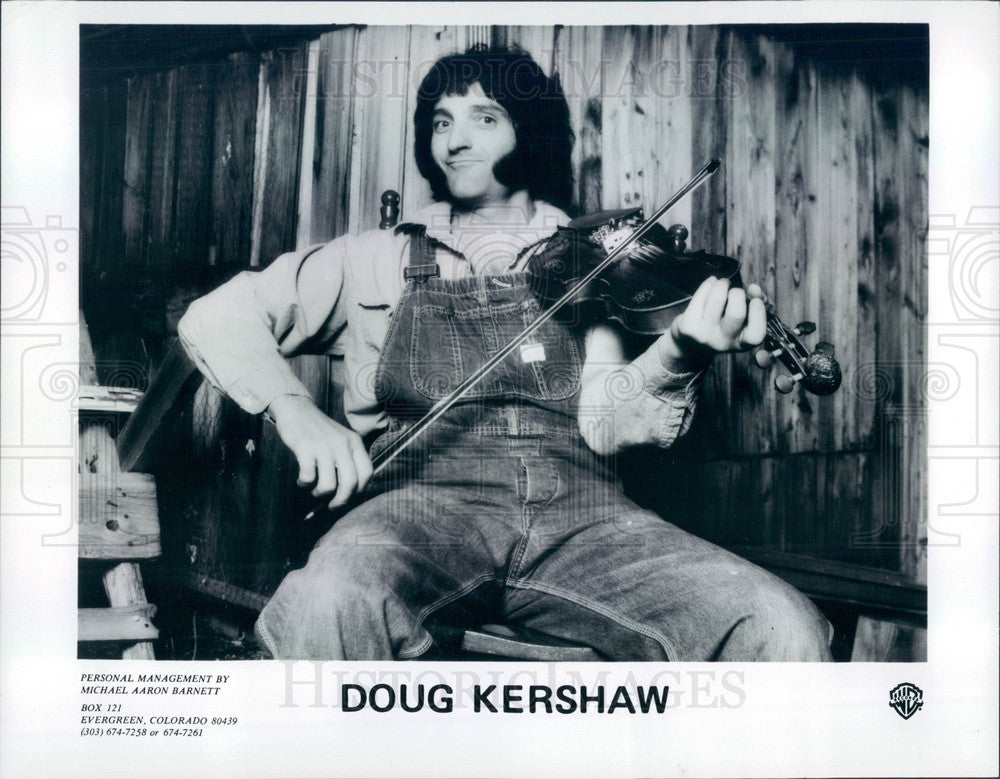 1976 American Fiddle Player Doug Kershaw Press Photo - Historic Images