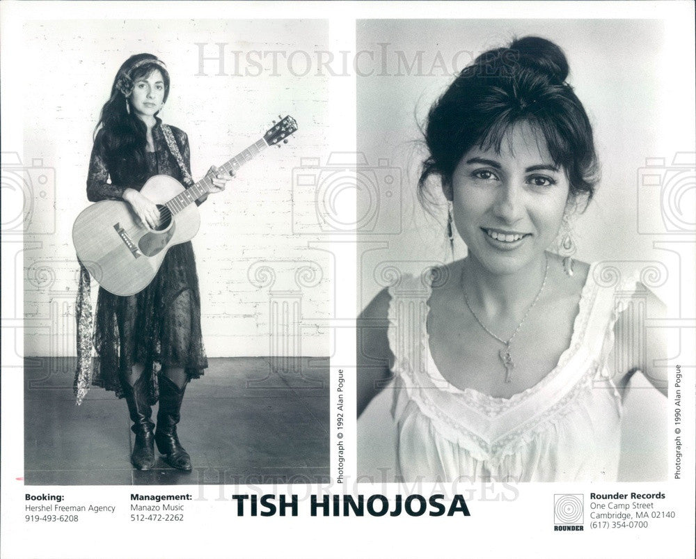 1992 Spanish/English Folk Singer Tish Hinojosa Press Photo - Historic Images