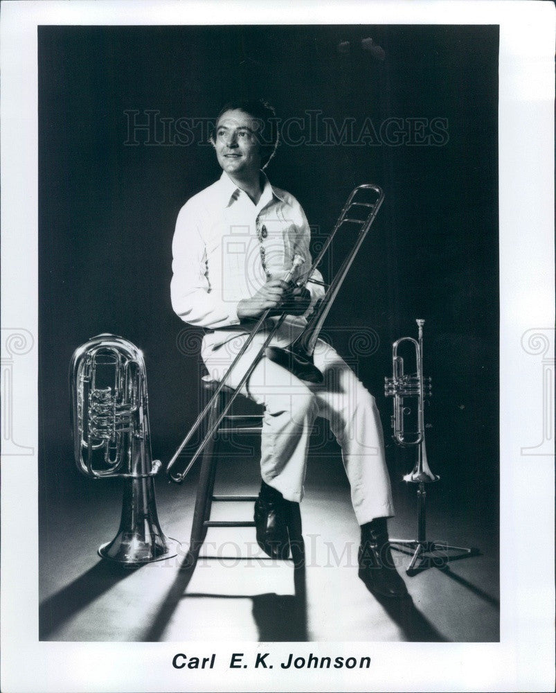 1979 Musician Carl E.K. Johnson Press Photo - Historic Images