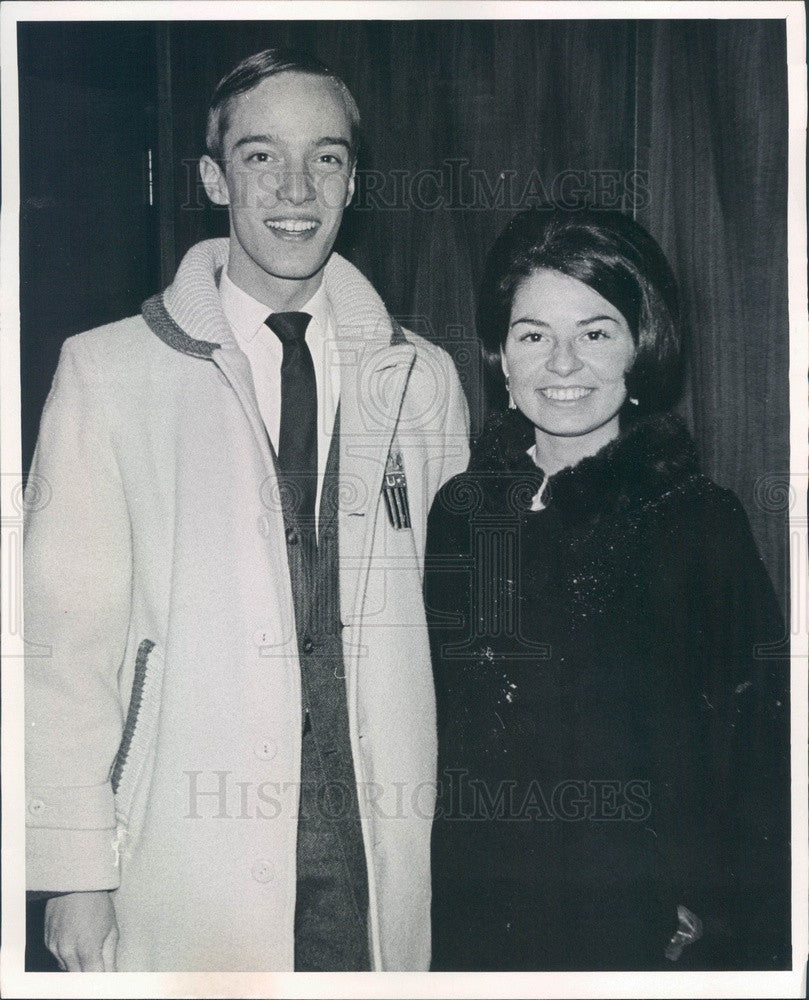 1967 Denver CO Men's Skating Champion Monty Hoyt, Olympic Competitor Press Photo - Historic Images