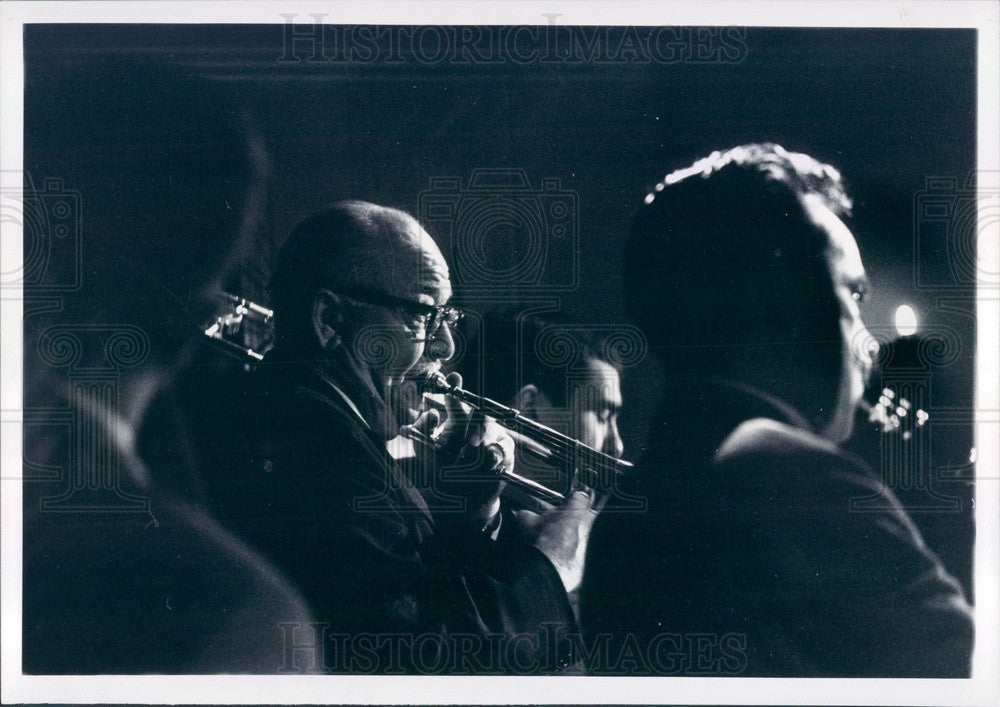 1965 Jazz Trombonist Pee Wee Hunt at Detroit MI Saint & Sinners Club Press Photo - Historic Images