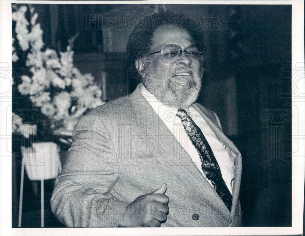 1990 San Francisco, CA Rev Cecil Williams of Glide Memorial United Press Photo - Historic Images