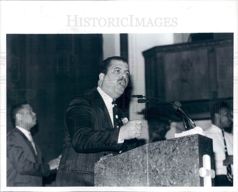 1992 Detroit, MI Rev James Holley, Little Rock Missionary Baptist Press Photo - Historic Images
