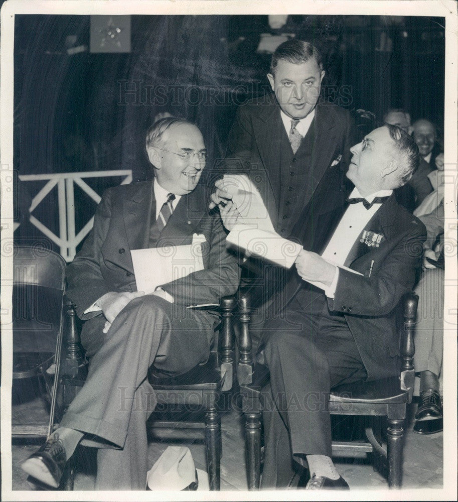 1936 Chicago, Illinois Judge Julius Miner, MI Sen Arthur Vandenberg Press Photo - Historic Images