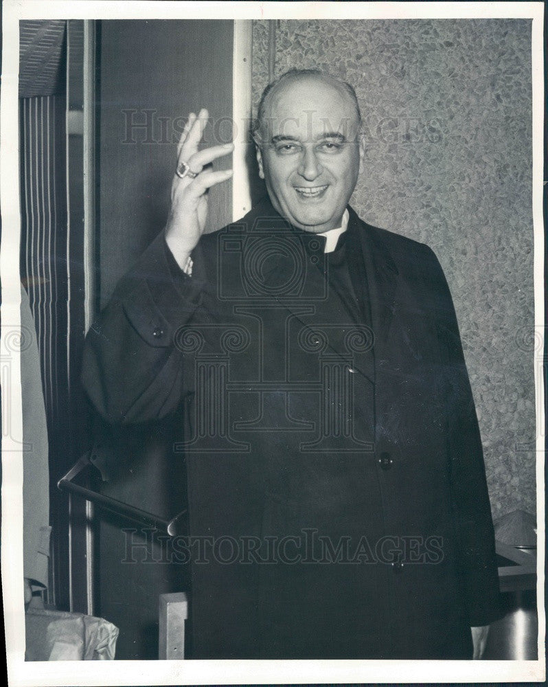1963 Chicago, Illinois Archbishop Albert Cardinal Meyer Press Photo - Historic Images