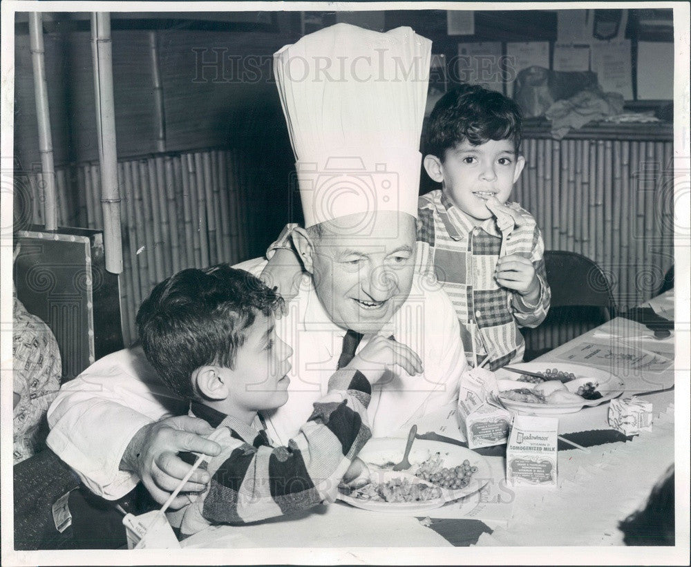 1956 Chicago, Illinois Old Town Boys Club Chairman David Meyers Press Photo - Historic Images