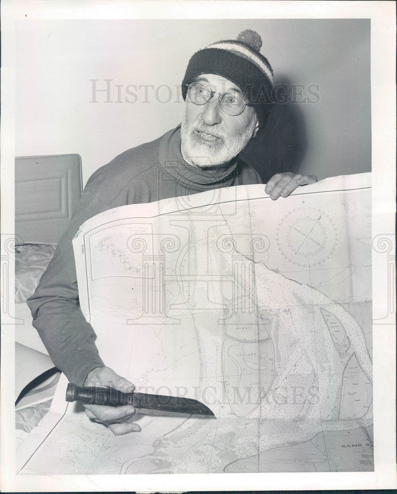 1967 San Francisco CA 70-Year-Old Arctic Adventurer Luther Duc Meyer Press Photo - Historic Images