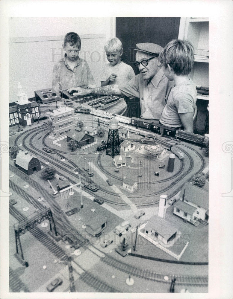 1972 Pinellas Park, Florida Model Train Layout by Corbett Jones Press Photo - Historic Images