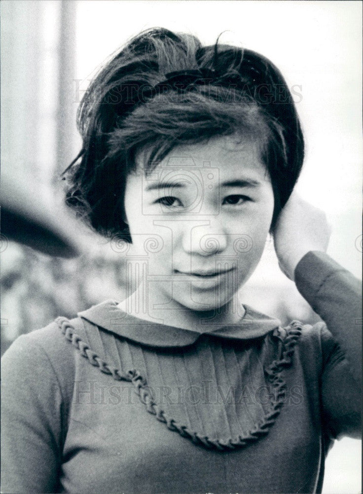 1964 Japan Figure Skater Mika Fukuhara Press Photo - Historic Images