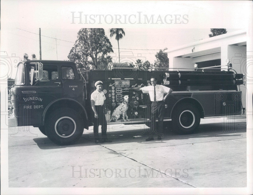 1969 Dunedin, Florida New Fire Truck, Jim Prosser & Bill Griffin Press Photo - Historic Images