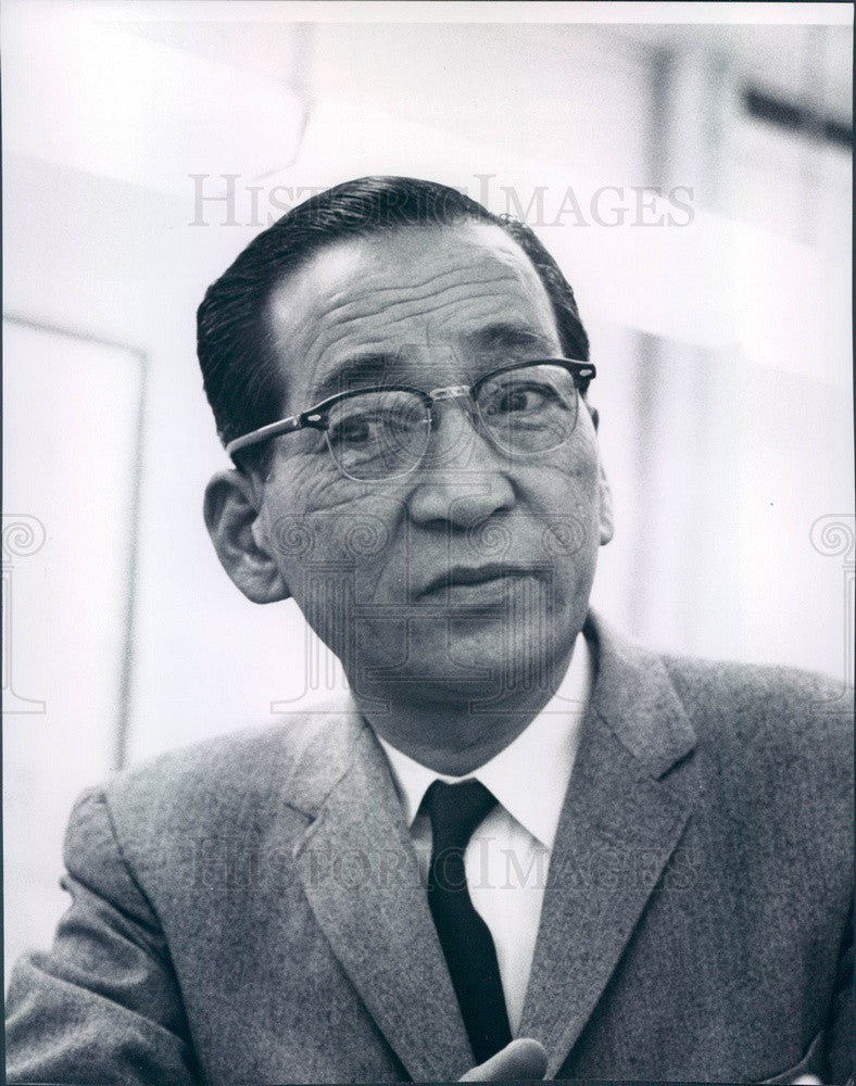 1959 Mitisuo Fuchida, Leader of Japanese Bombers at Pearl Harbor Press Photo - Historic Images