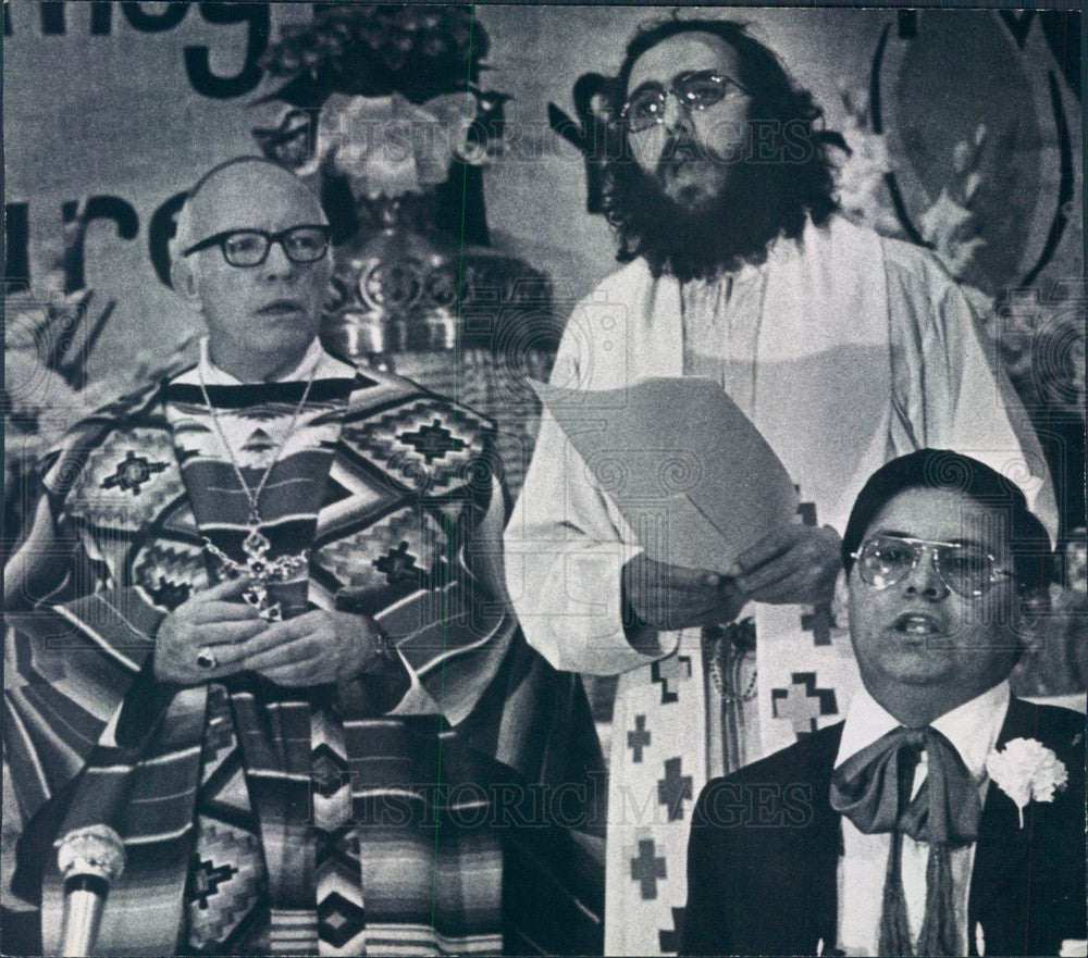 1976 Denver, CO Rev Joseph Lara of Our Lady of Guadalupe Church Press Photo - Historic Images