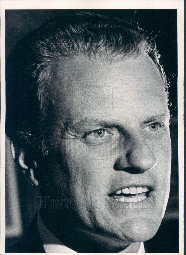 1965 Evangelist Rev. Dr. Billy Graham Press Photo - Historic Images