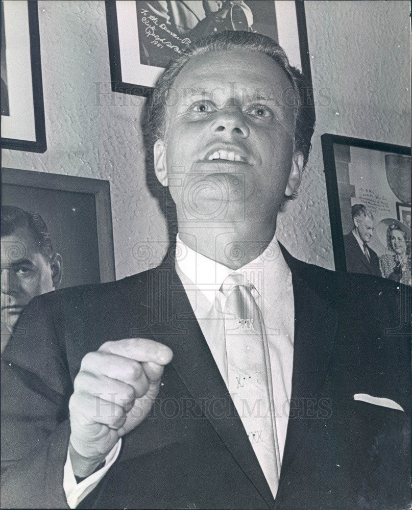 1965 Evangelist Rev. Dr. Billy Graham Press Photo - Historic Images