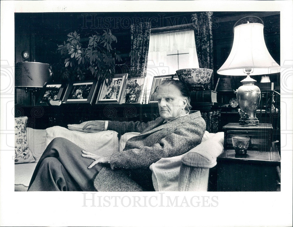 1987 Evangelist Rev. Dr. Billy Graham Press Photo - Historic Images