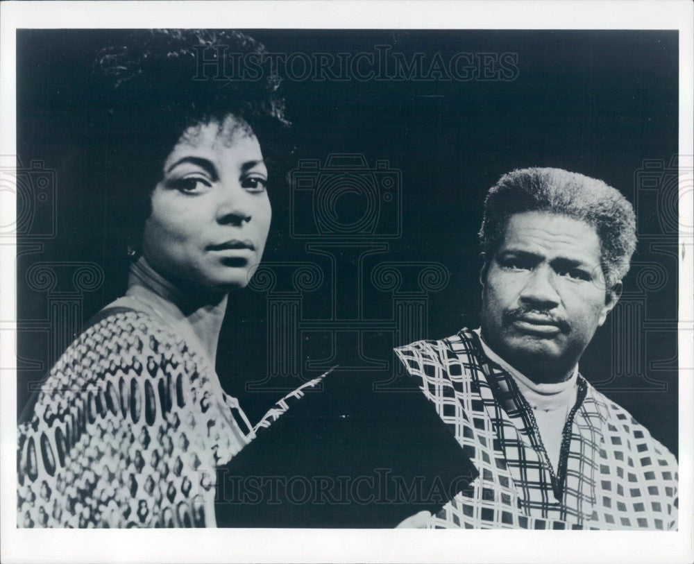 1980 American Hollywood Actors Ossie David &amp; Ruby Dee Press Photo - Historic Images