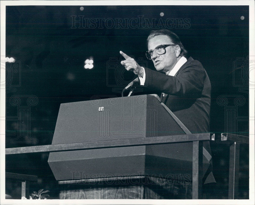 1981 Evangelist Rev. Dr. Billy Graham Press Photo - Historic Images