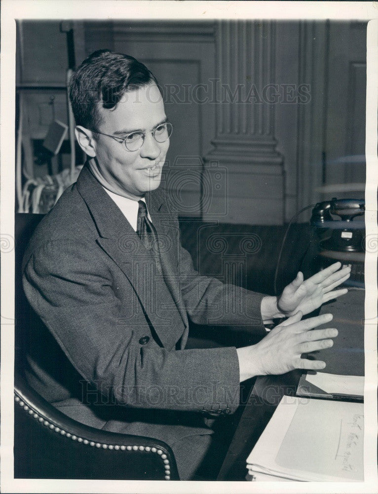 1938 New York Stock Exchange President William Martin Jr Press Photo - Historic Images