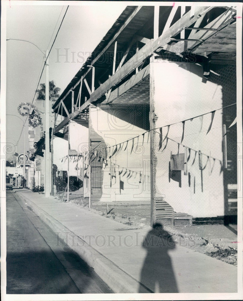 1968 Dunnellon, FL Main St Frontless Bldgs After SR41 Construction Press Photo - Historic Images