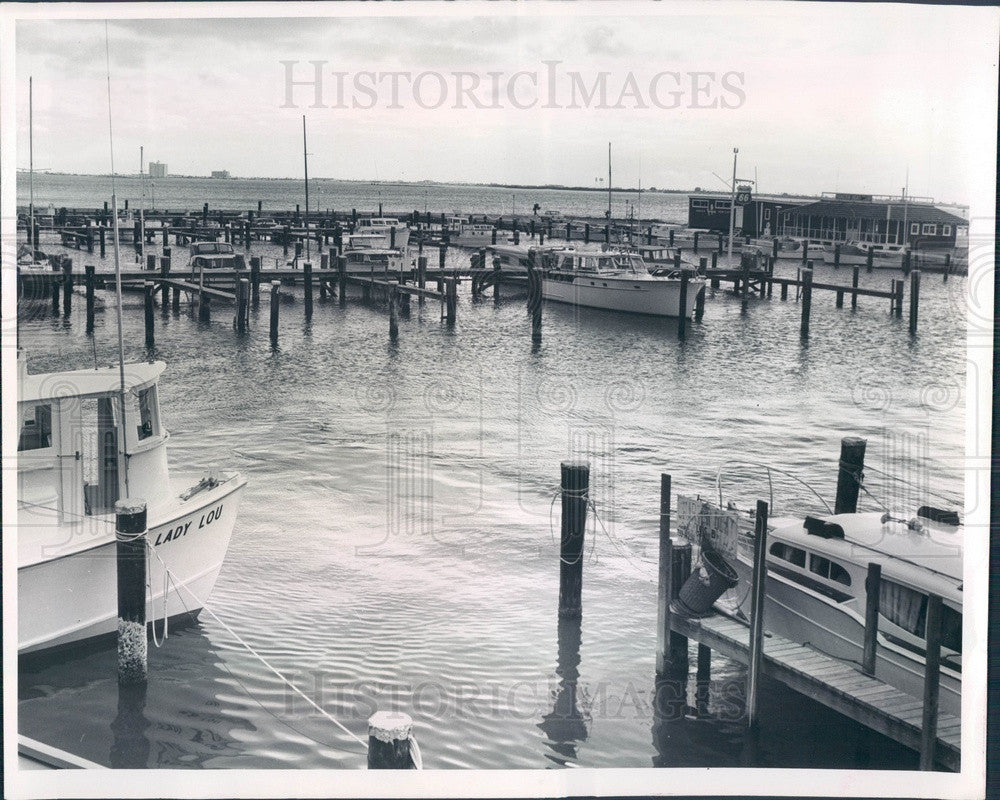 1965 Dunedin, Florida Marina Press Photo - Historic Images